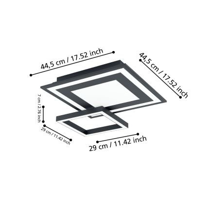 Eglo - LED RGBW Prigušiva stropna svjetiljka LED/21,6W/230V ZigBee