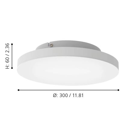 Eglo - LED RGBW Prigušiva stropna svjetiljka LED/15,7W/230V ZigBee