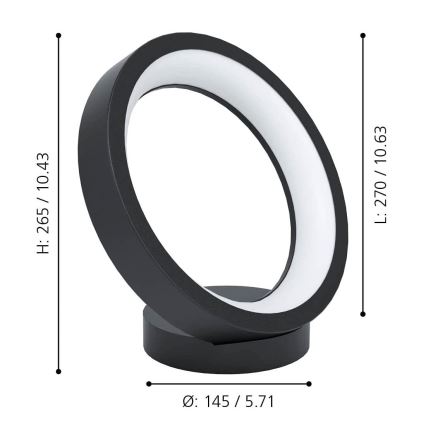 Eglo - LED RGBW Prigušiva stolna lampa LED/16W/230V ZigBee