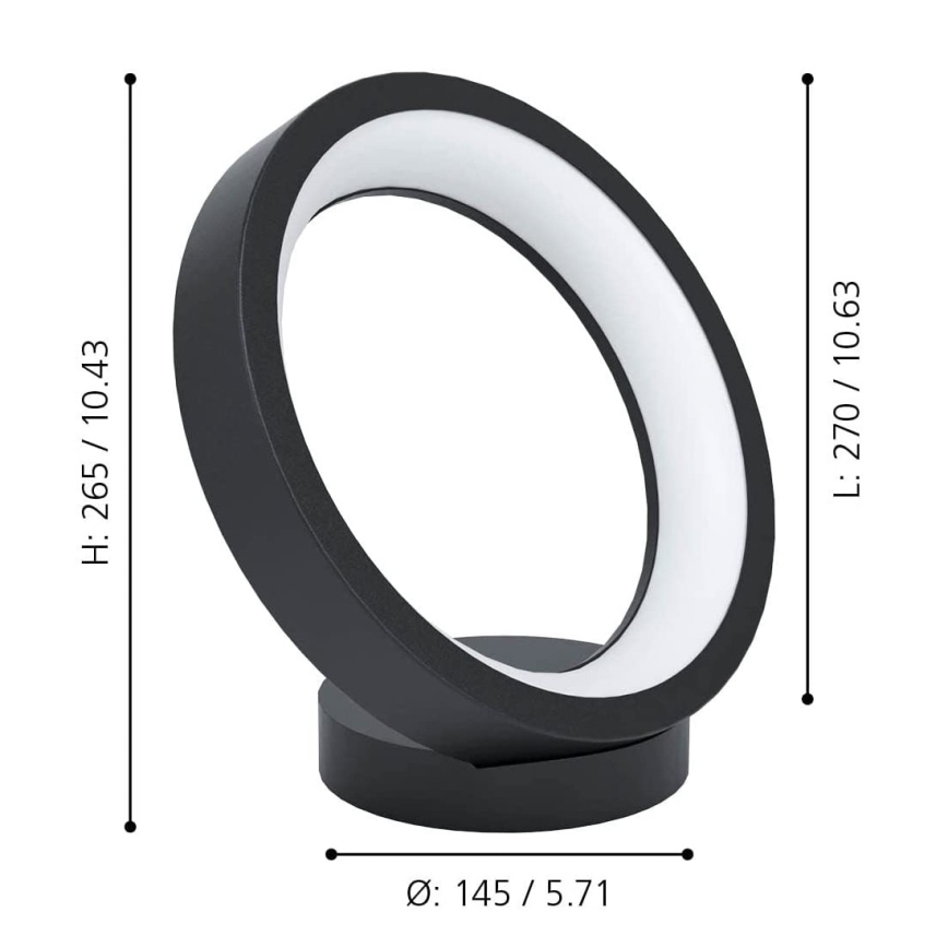 Eglo - LED RGBW Prigušiva stolna lampa LED/16W/230V ZigBee