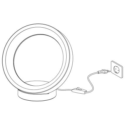 Eglo - LED RGBW Prigušiva stolna lampa LED/16W/230V ZigBee