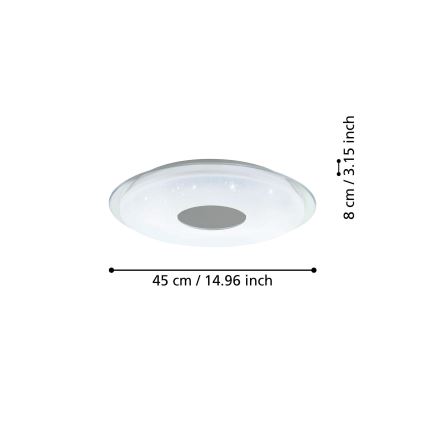 Eglo - LED Prigušiva stropna svjetiljka LED/19,2W/230V ZigBee