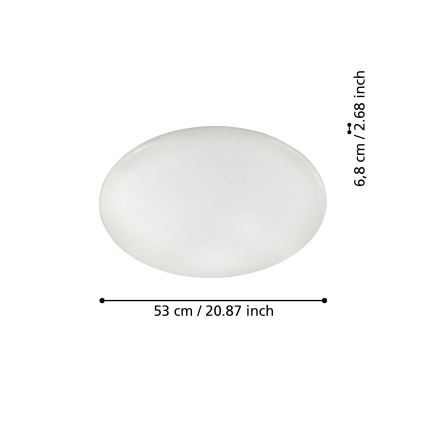 Eglo - LED Prigušiva stropna svjetiljka LED/44,8W/230V ZigBee