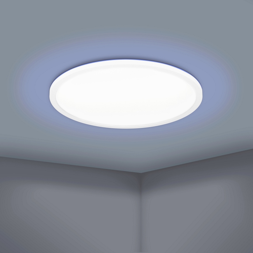 Eglo 900086 - LED RGBW Prigušiva stropna svjetiljka ROVITO-Z LED/14,6W/230V 2700-6500K pr. 29,5 cm bijela