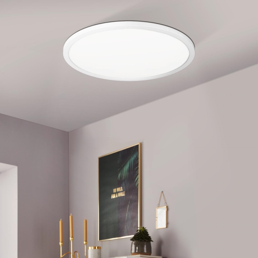 Eglo 900086 - LED RGBW Prigušiva stropna svjetiljka ROVITO-Z LED/14,6W/230V 2700-6500K pr. 29,5 cm bijela