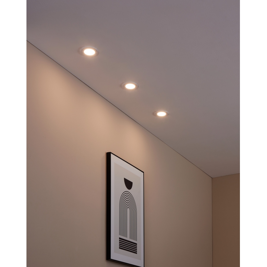 Eglo - SET 3xLED Prigušiva ugradbena svjetiljka FUEVA-Z  LED/2,8W/230V IP44