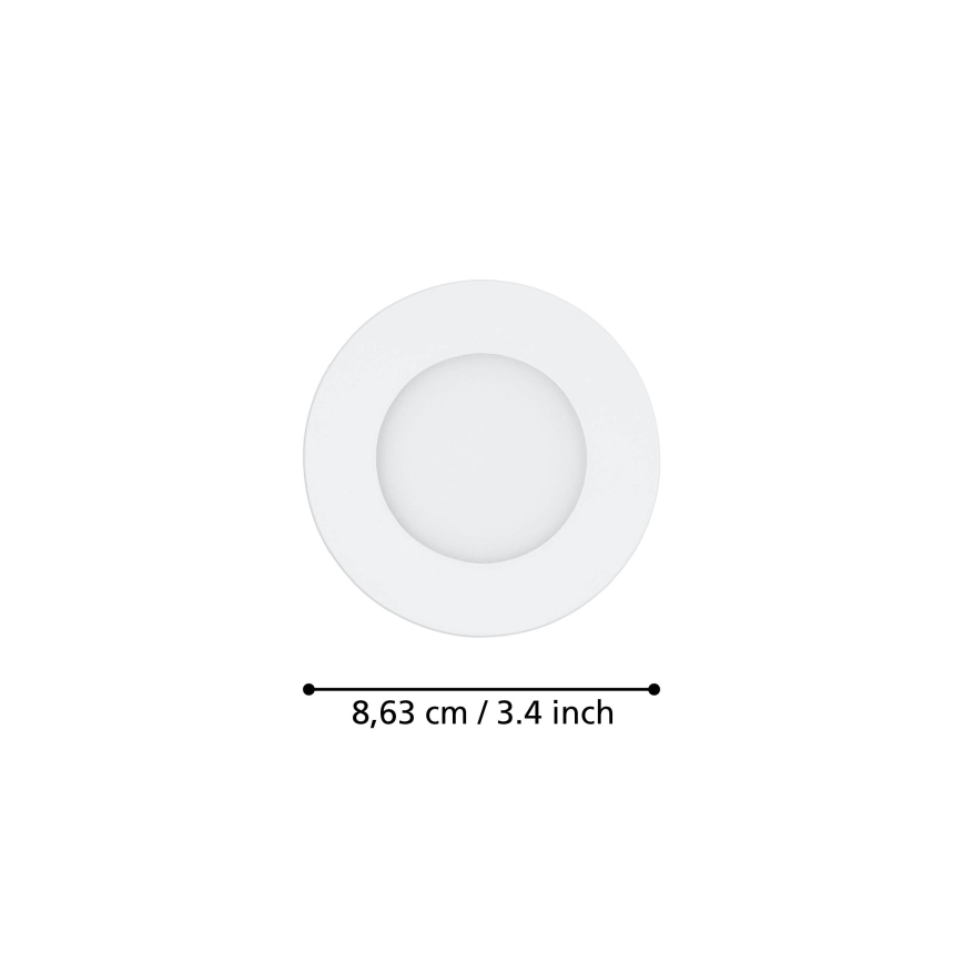 Eglo - SET 3xLED Prigušiva ugradbena svjetiljka FUEVA-Z  LED/2,8W/230V IP44