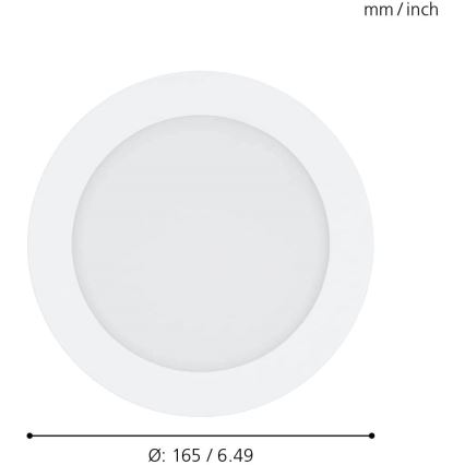 Eglo - LED Prigušiva ugradbena svjetiljka za kupaonicu LED/10,5W/230V IP44 ZigBee