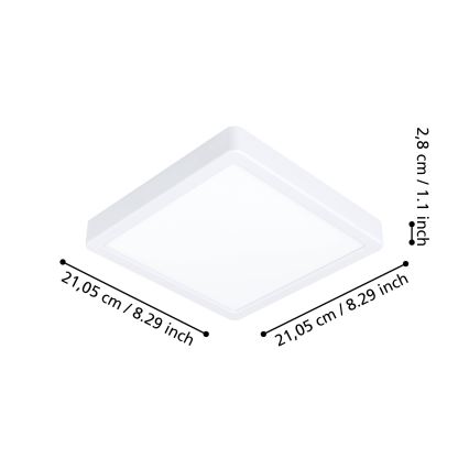 Eglo - prigušivo LED kupaonsko stropno svjetlo LED/16,5W/230V 2700-6500K IP44 ZigBee 21x21 cm