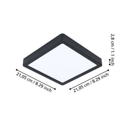 Eglo - LED Prigušivo stropno svjetlo za kupaonicu LED/16,5W/230V IP44 ZigBee 21x21 cm