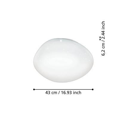 Eglo - LED RGBW Prigušiva stropna svjetiljka LED/21,6W/230V ZigBee