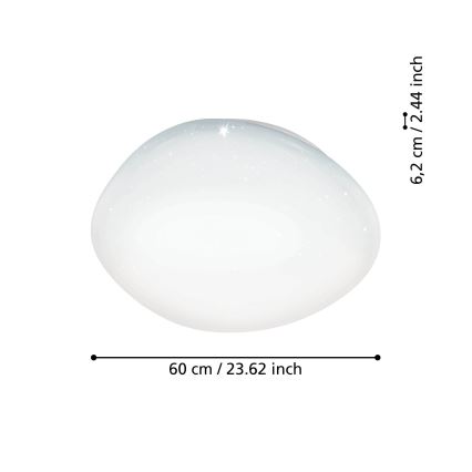 Eglo - LED RGBW stropna svjetiljka s prigušivanjem LED/33W/230V Ø 60 cm