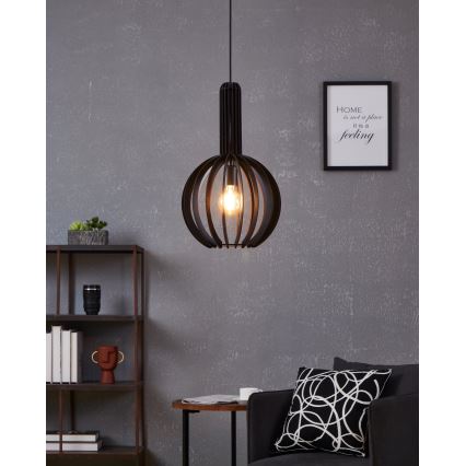 Eglo - Luster na sajli 1xE27/40W/230V pr. 31 cm crna