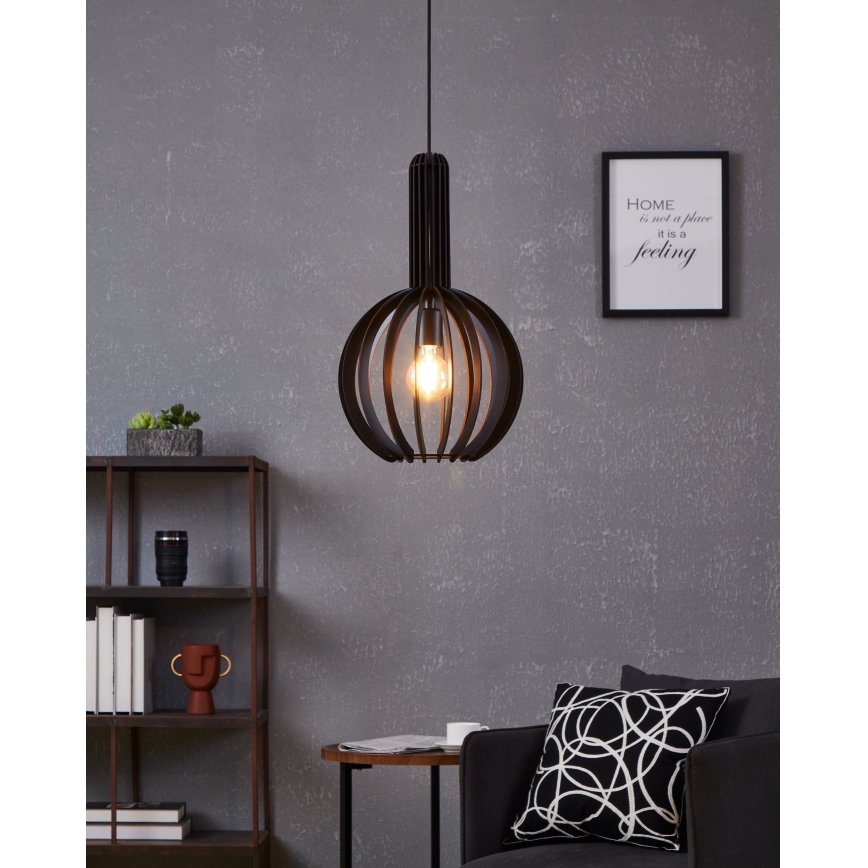 Eglo - Luster na sajli 1xE27/40W/230V pr. 31 cm crna