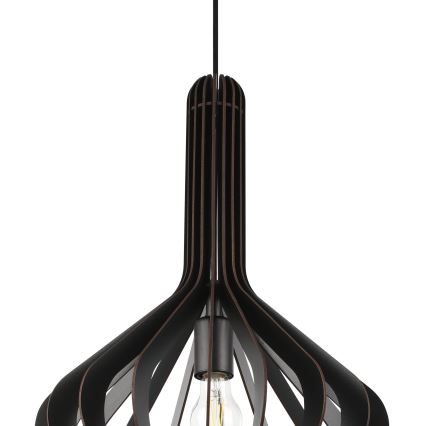 Eglo - Luster na sajli 1xE27/40W/230V pr. 38 cm crna