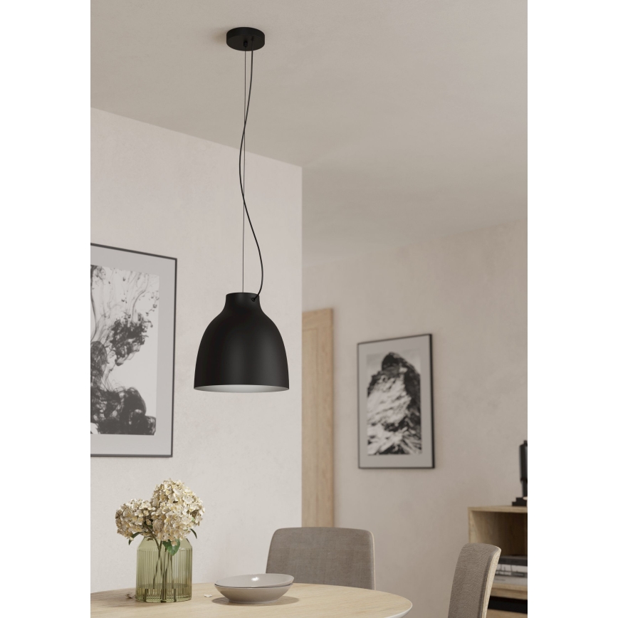 Eglo - Luster na sajli 1xE27/40W/230V crna