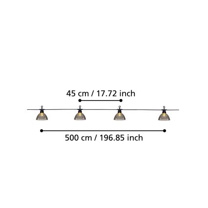 Eglo - LED Vanjski dekorativni lanac 12xLED/0,066W/3,2V IP44