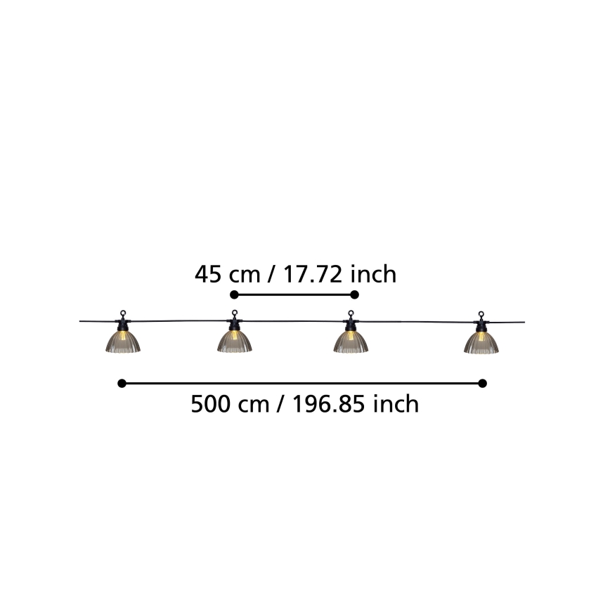 Eglo - LED Vanjski dekorativni lanac 12xLED/0,066W/3,2V IP44
