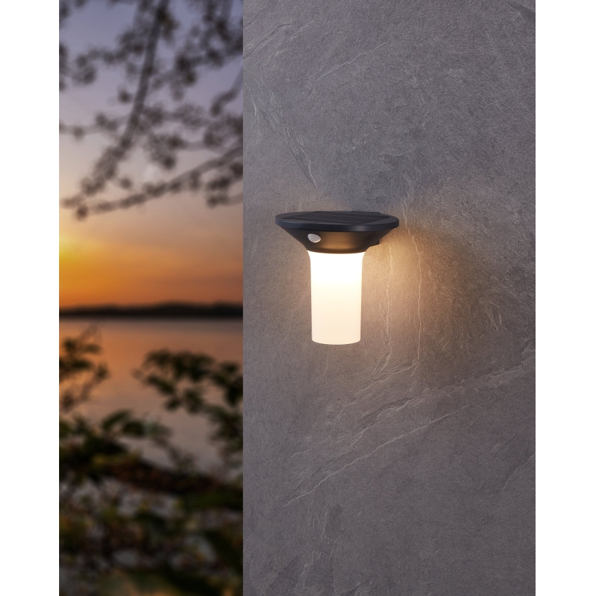 Eglo - LED vanjska solarna svjetiljka s senzorom 6xLED/0,03W/3,7V IP44