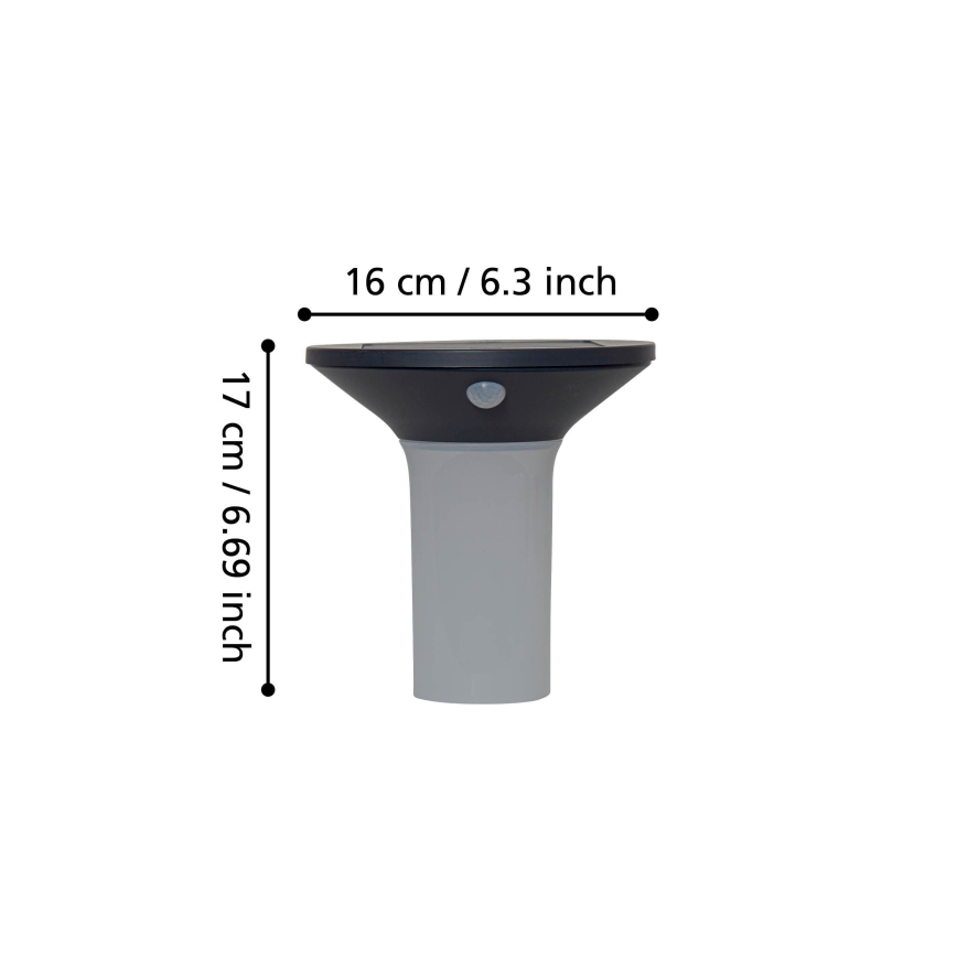 Eglo - LED vanjska solarna svjetiljka s senzorom 6xLED/0,03W/3,7V IP44