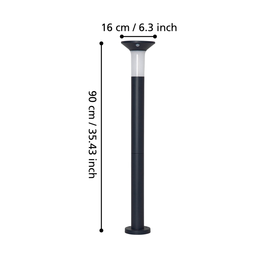 Eglo - LED Vanjska solarna lampa sa senzorom 6xLED/0,03W/3,7V 1500 mAh IP44