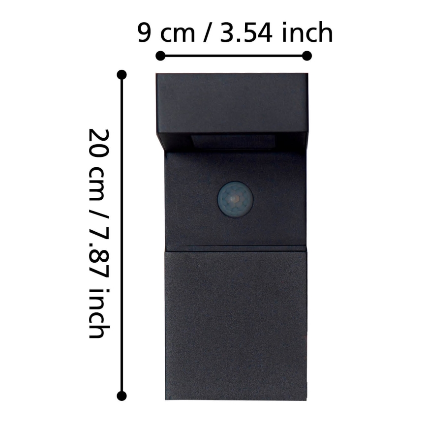 Eglo - LED Vanjska solarna svjetiljka sa senzorom 18xLED/0,2W/3,7V 2200 mAh IP44