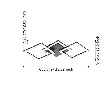 Eglo - LED Prigušiva stropna svjetiljka LED/32,4W/230V