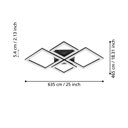 Eglo - LED Prigušiva stropna svjetiljka LED/42W/230V