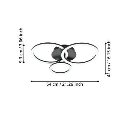 Eglo - LED Prigušiva stropna svjetiljka LED/33W/230V