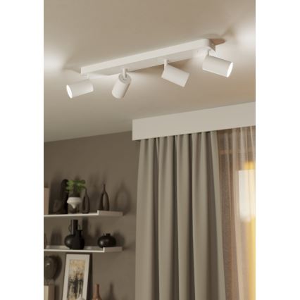 Eglo -LED RGBW Prigušiva reflektorska svjetiljka 4xGU10/4,9W/230V bijela