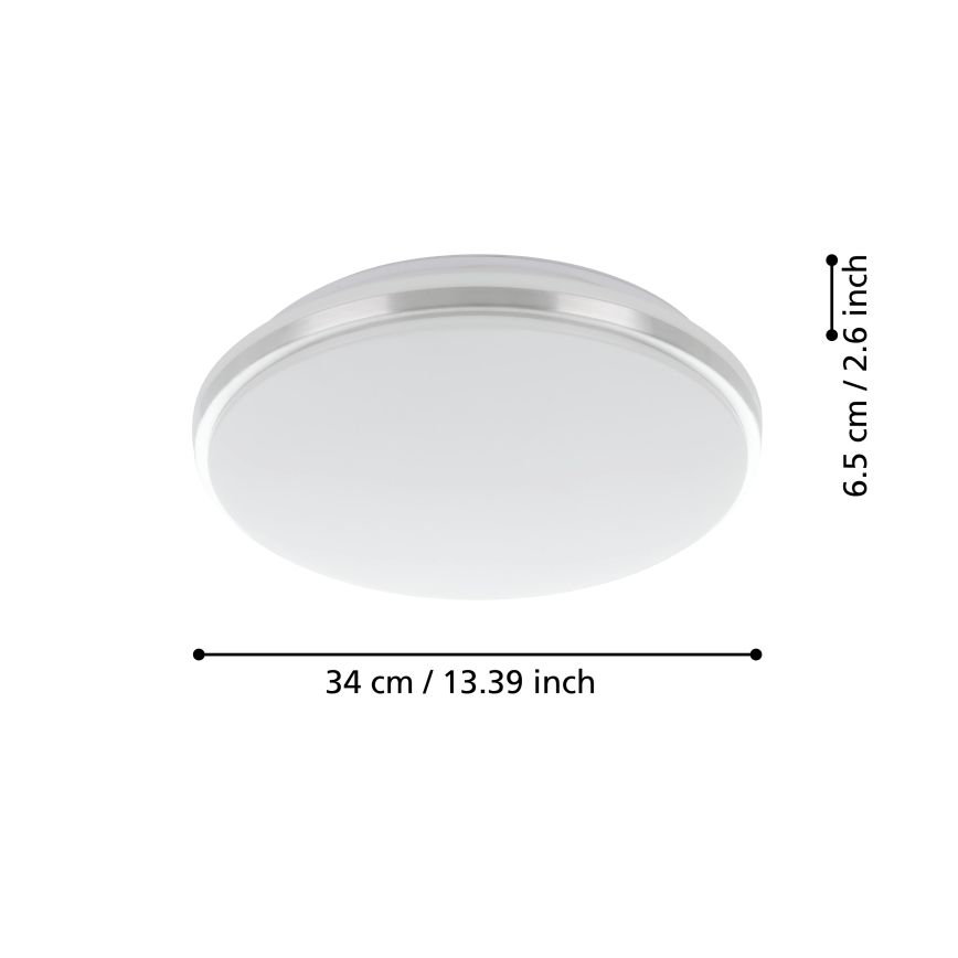 Eglo - LED Stropna svjetiljka za kupaonicu LED/15,6W/230V IP44 sjajni krom