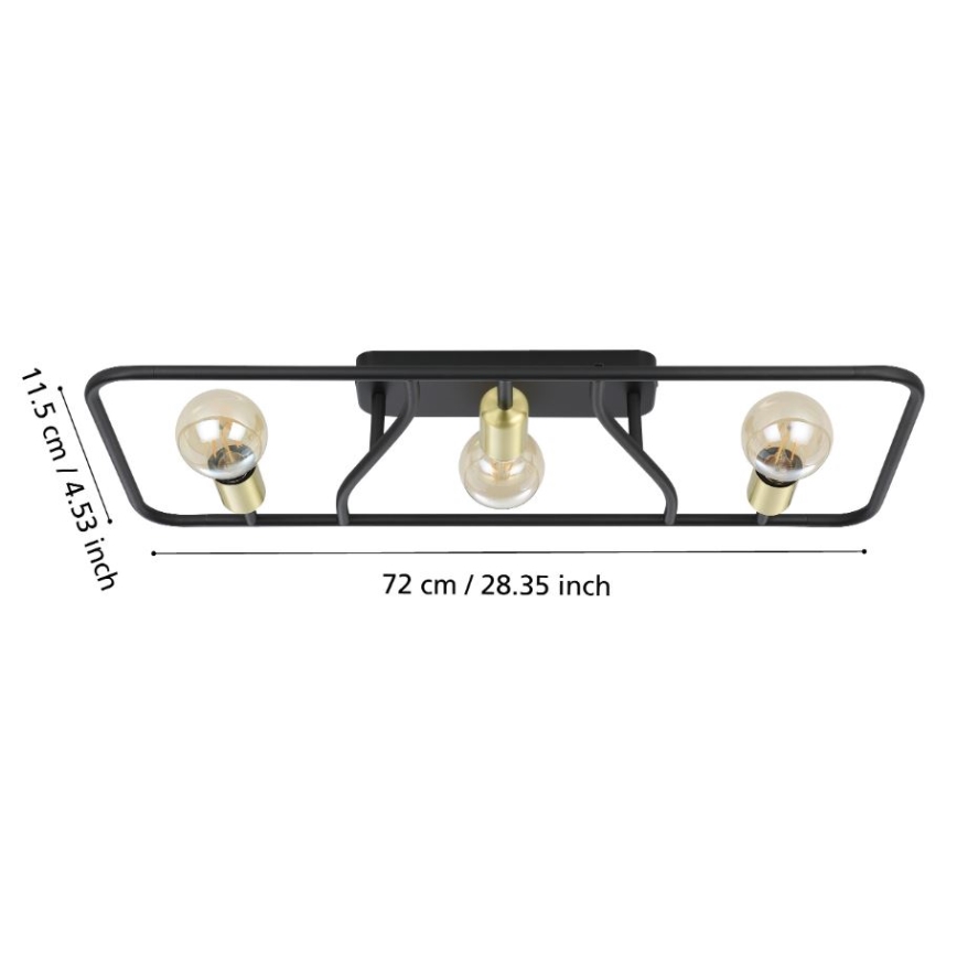 Eglo - Stropna svjetiljka 3xE27/40W/230V