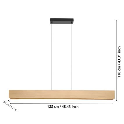 Eglo - LED RGBW prigušivački luster na užetu LED/35W/230V 2700-6500K