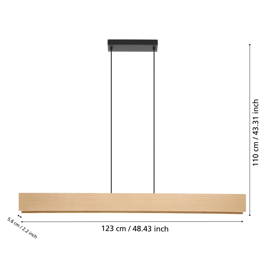 Eglo - LED RGBW prigušivački luster na užetu LED/35W/230V 2700-6500K