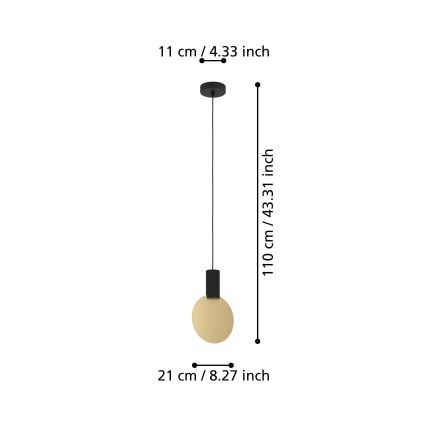 Eglo - LED Luster na sajli 1xGU10/4,5W/230V 3000K