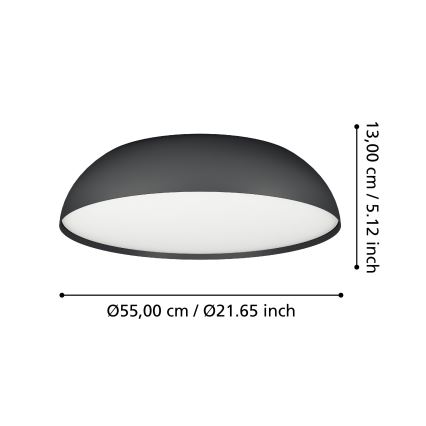 Eglo - LED RGBW Prigušiva stropna svjetiljka 3xLED/11W/230V 2700-6500K pr. 55 cm