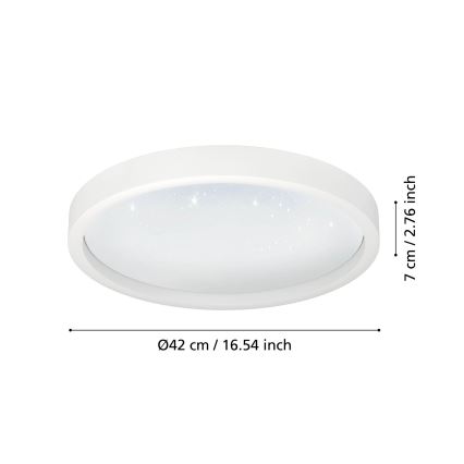 Eglo - LED RGBW Prigušiva stropna svjetiljka LED/17,8W/230V 24700-6500K