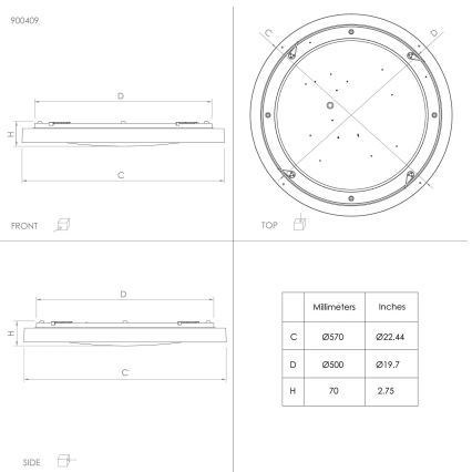 Eglo - LED RGBW Prigušiva stropna svjetiljka LED/34,5W/230V 2700-6500K