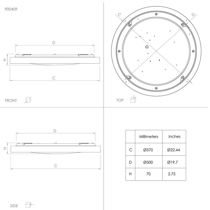 Eglo - LED RGBW Prigušiva stropna svjetiljka LED/34,5W/230V 2700-6500K