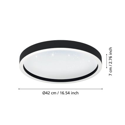 Eglo - LED RGBW Prigušiva stropna svjetiljka LED/17,8W/230V 2700-6500K