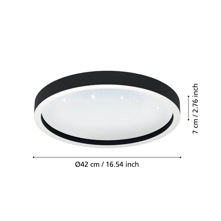 Eglo - LED RGBW Prigušiva stropna svjetiljka LED/17,8W/230V 2700-6500K