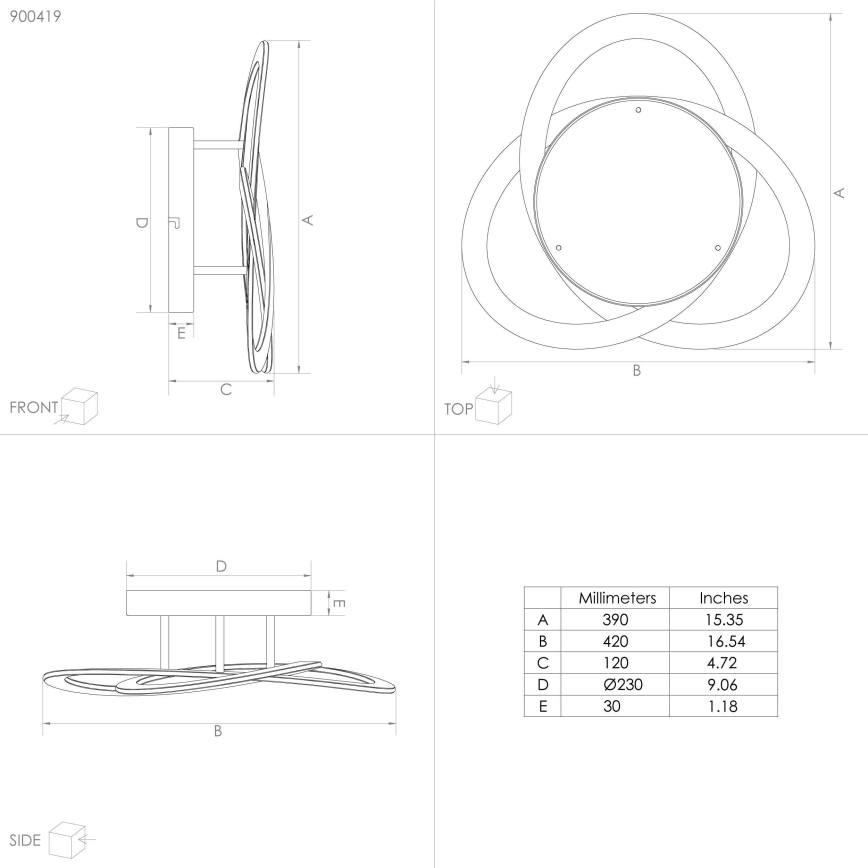 Eglo - LED Stropna svjetiljka LED/35W/230V