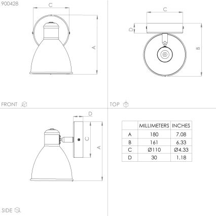 Eglo - LED Vanjska zidna svjetiljka 1xGU10/3W/230V IP44