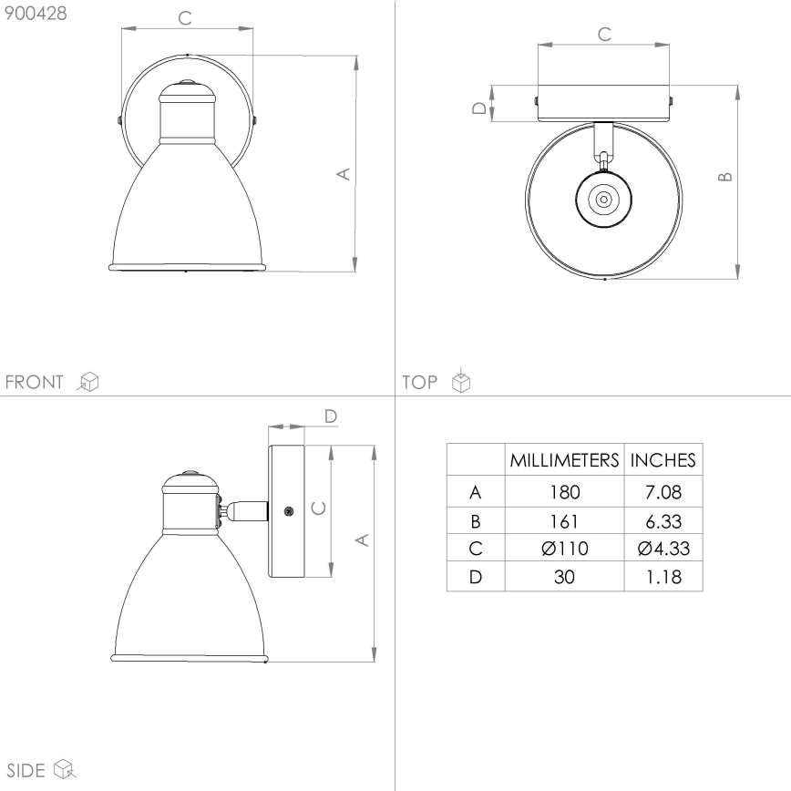 Eglo - LED Vanjska zidna svjetiljka 1xGU10/3W/230V IP44