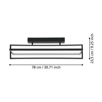 Eglo - LED Prigušiva stropna svjetiljka LED/34W/230V + daljinski upravljač