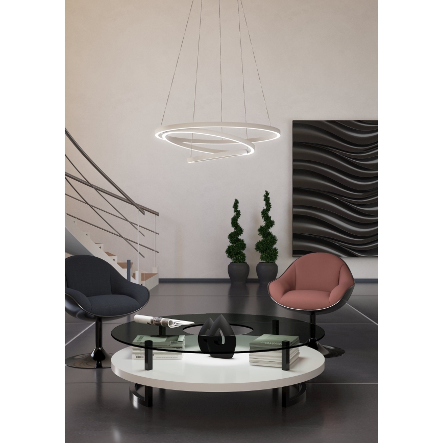 Eglo - LED Prigušivi luster na sajli LED/43,2W/230V bijela