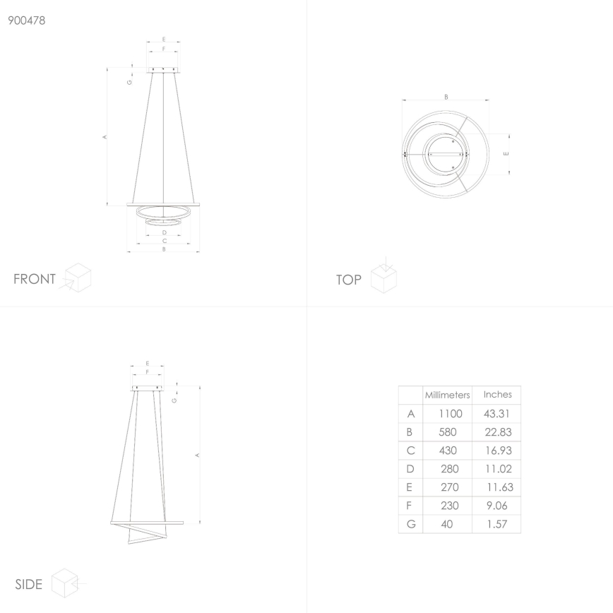 Eglo - LED Prigušivi luster na sajli LED/43,2W/230V bijela
