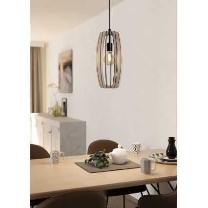 Eglo - Luster na sajli 1xE27/40W/230V krem
