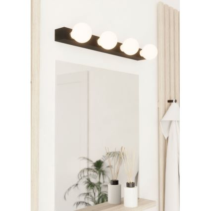 Eglo - Zidna svjetiljka 4xE27/40W/230V crna