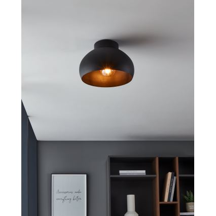 Eglo - Stropna svjetiljka 1xE27/40W/230V crna